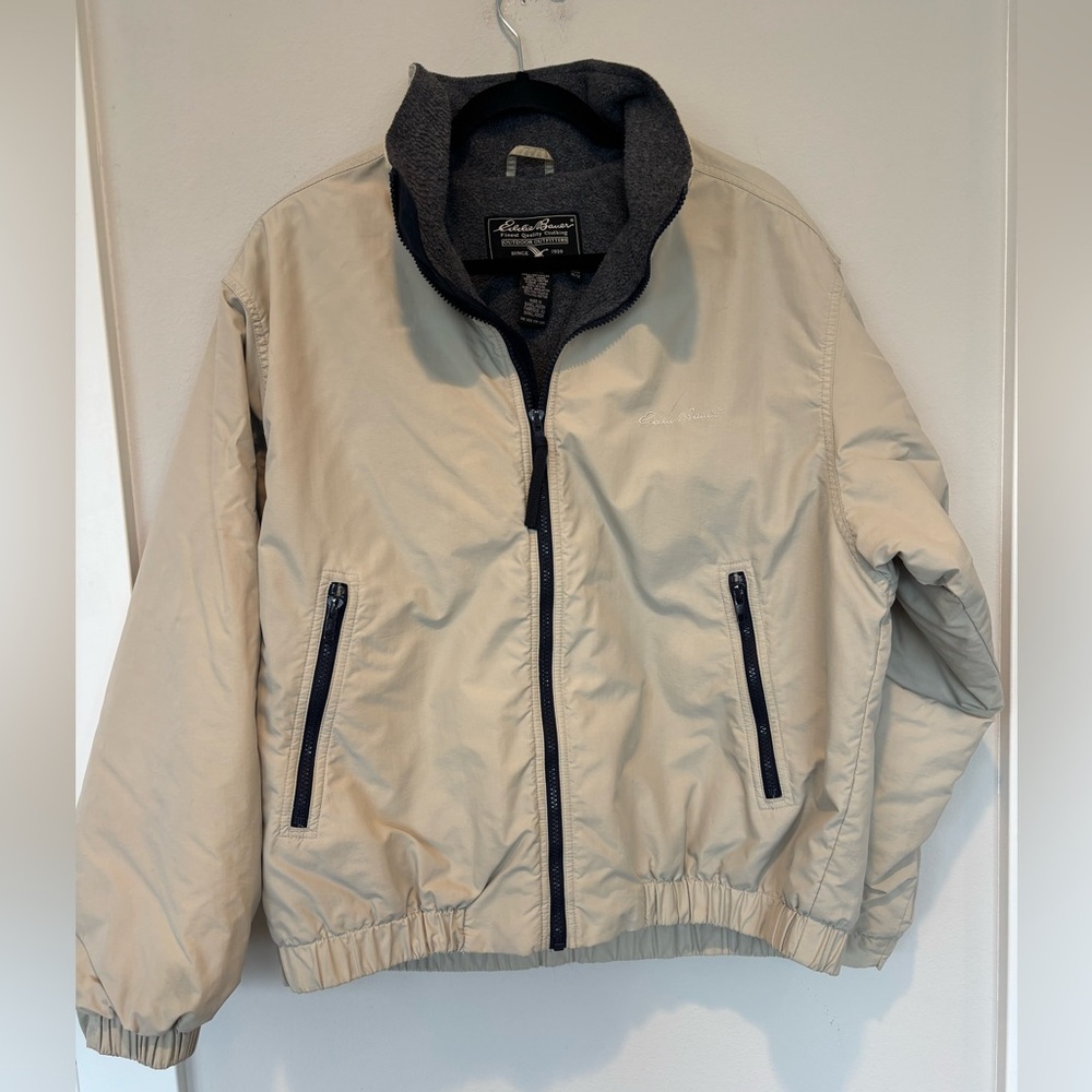 Vintage Eddie Bauer Men's Polartech Light Tan Windbreaker 164 Sale